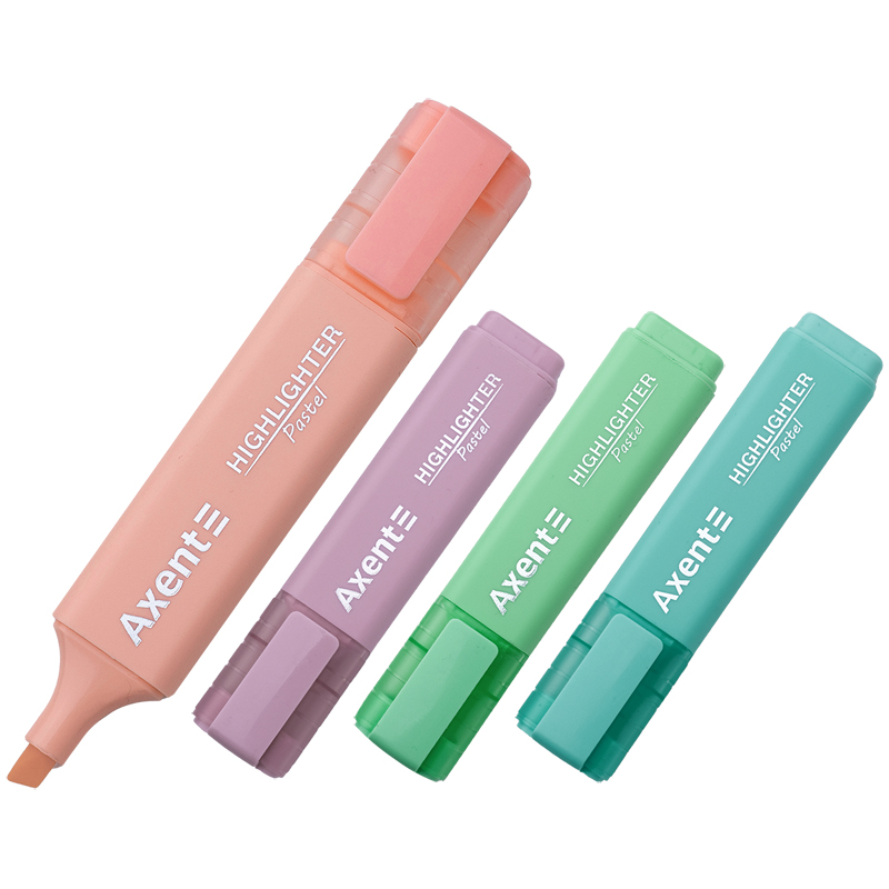 Маркер Axent Highlighter 2537-80-A, 1-5 мм, клиноподібний, набір